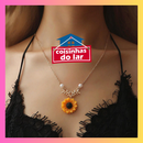 Colar e Brincos Girassol