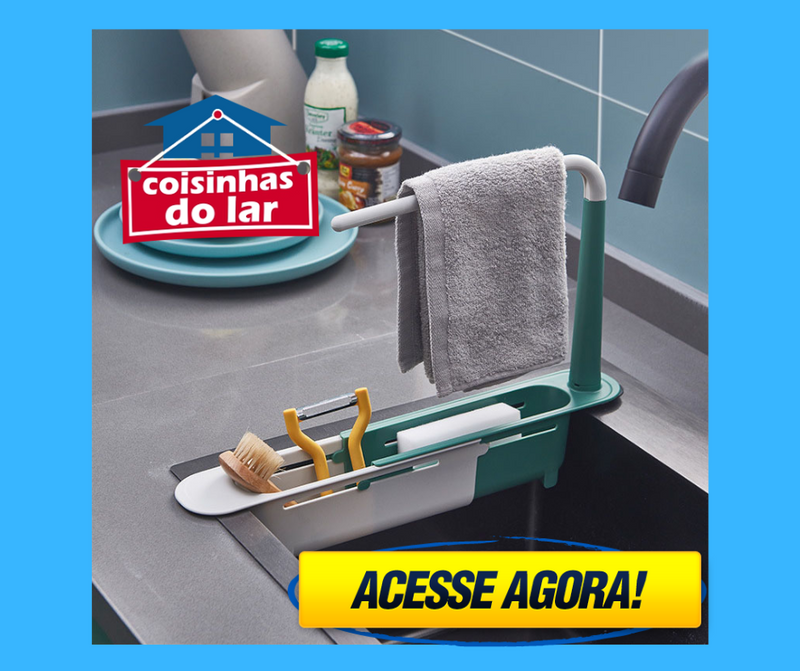 Rack de Armazenamento Utensílios de Pia