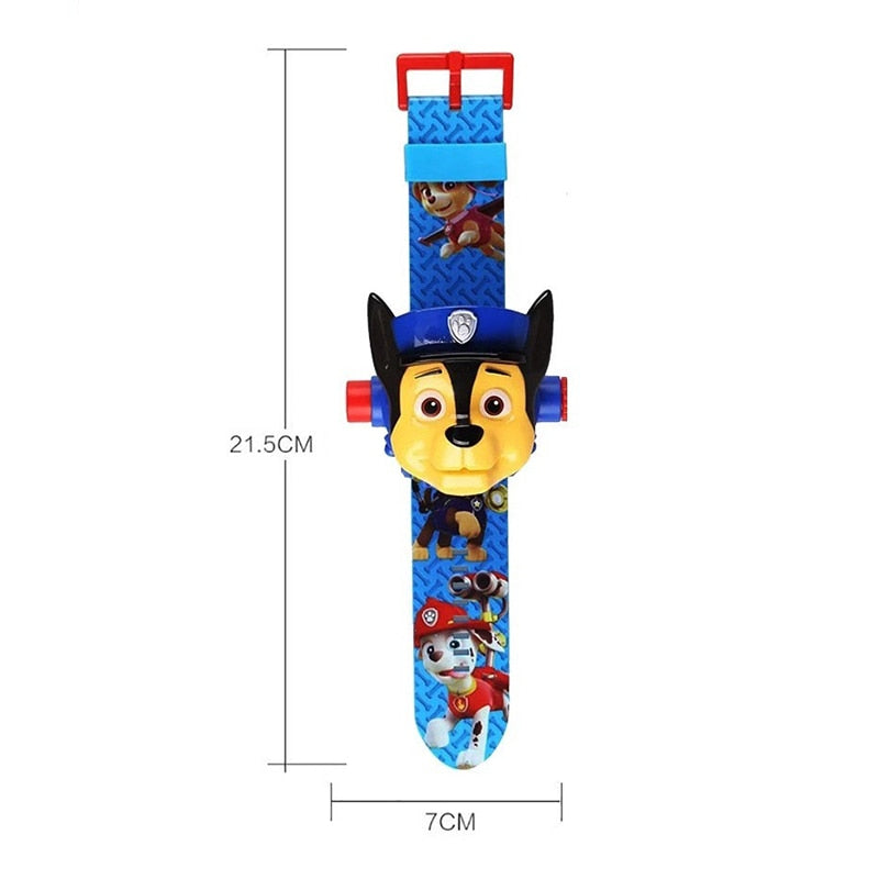 Relógio Patrulha Canina com Projeção 3D