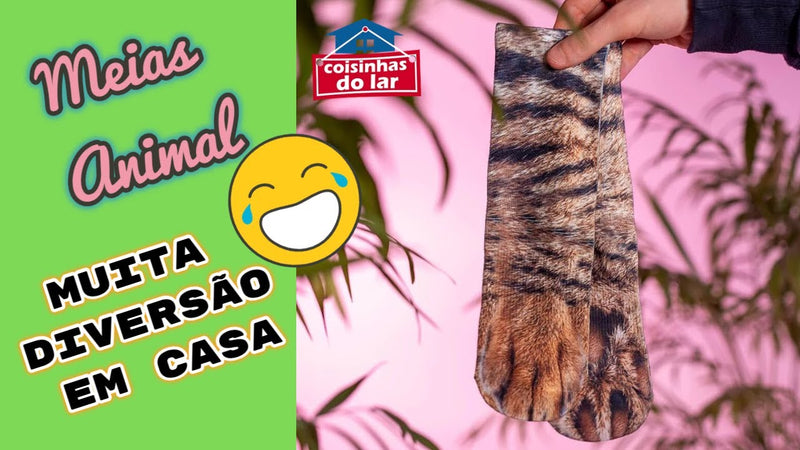 Meias Divertidas 3D de Patas de Bichos
