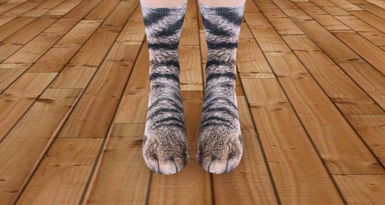 Meias Divertidas 3D de Patas de Bichos