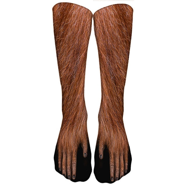 Meias Divertidas 3D de Patas de Bichos