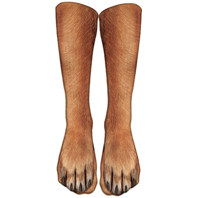 Meias Divertidas 3D de Patas de Bichos