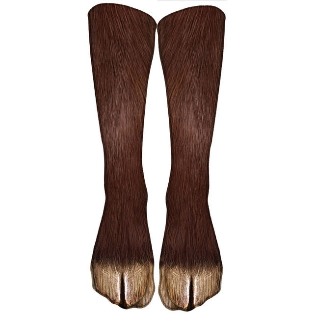 Meias Divertidas 3D de Patas de Bichos