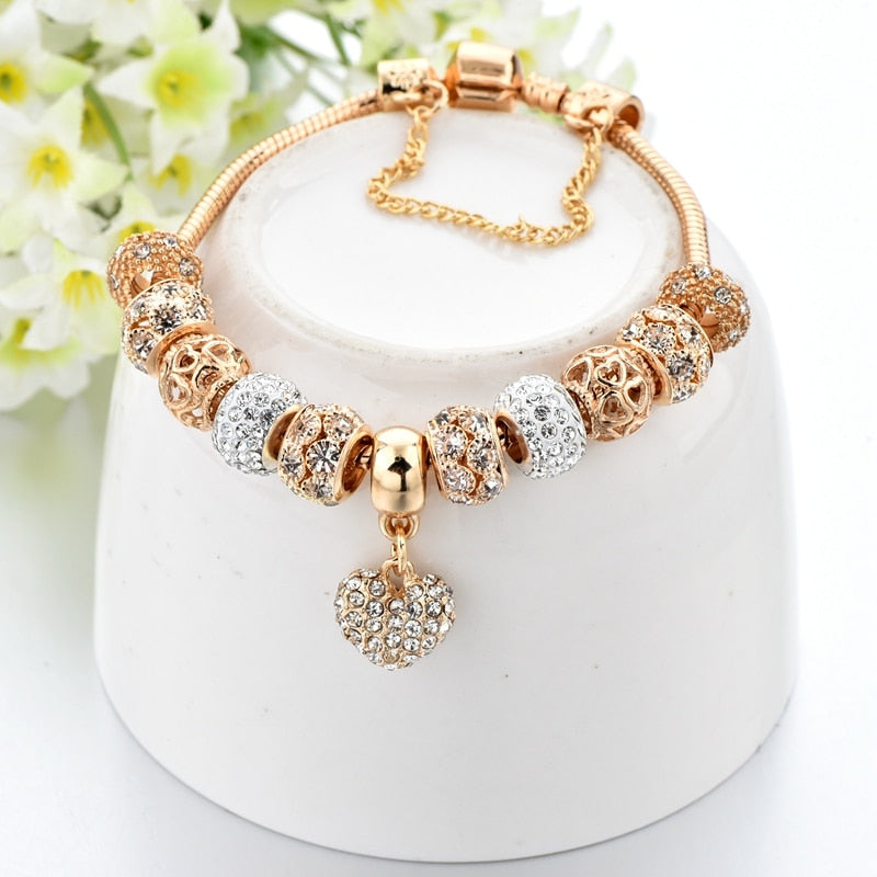 Pulseira Cristal Coração